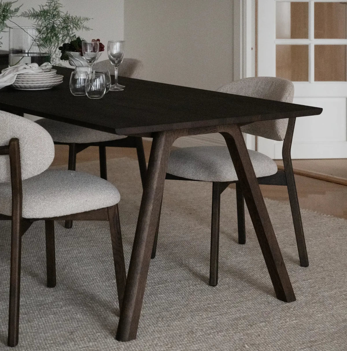 Rowico Clapperton spisebord - 220x95 - brun eg