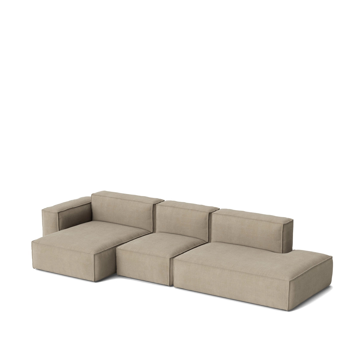HAY Mags Soft Sofa - 3P - Low Arm - Combination 4 - Aftageligt Betræk - Linara 216