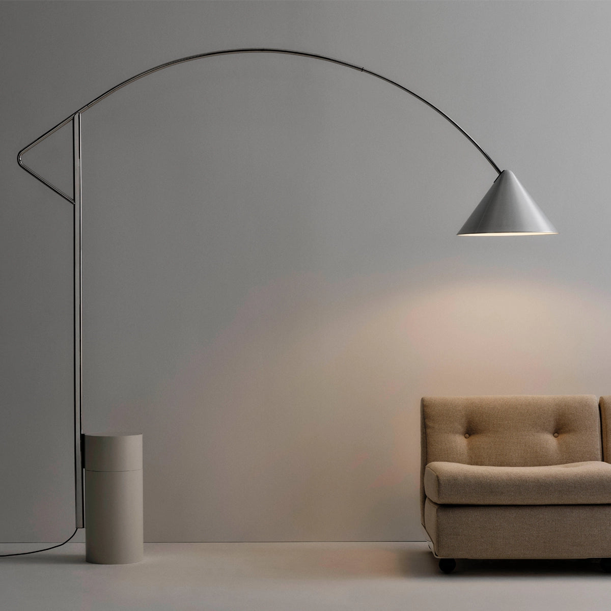 HAY Compass Floor Lamp - Brushed Aluminium