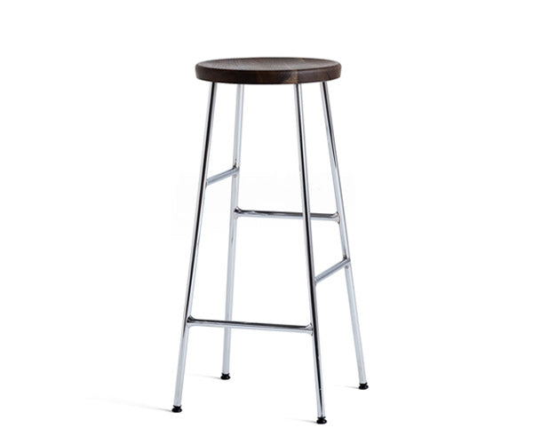 HAY Cornet Barstol - Chrome - Smoked Oak - H75cm