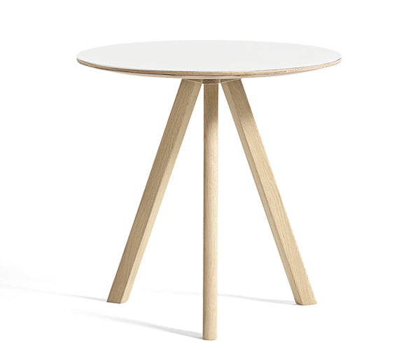 HAY CPH 20 Sofabord - Eg - Ø50cm - Hvid Laminat