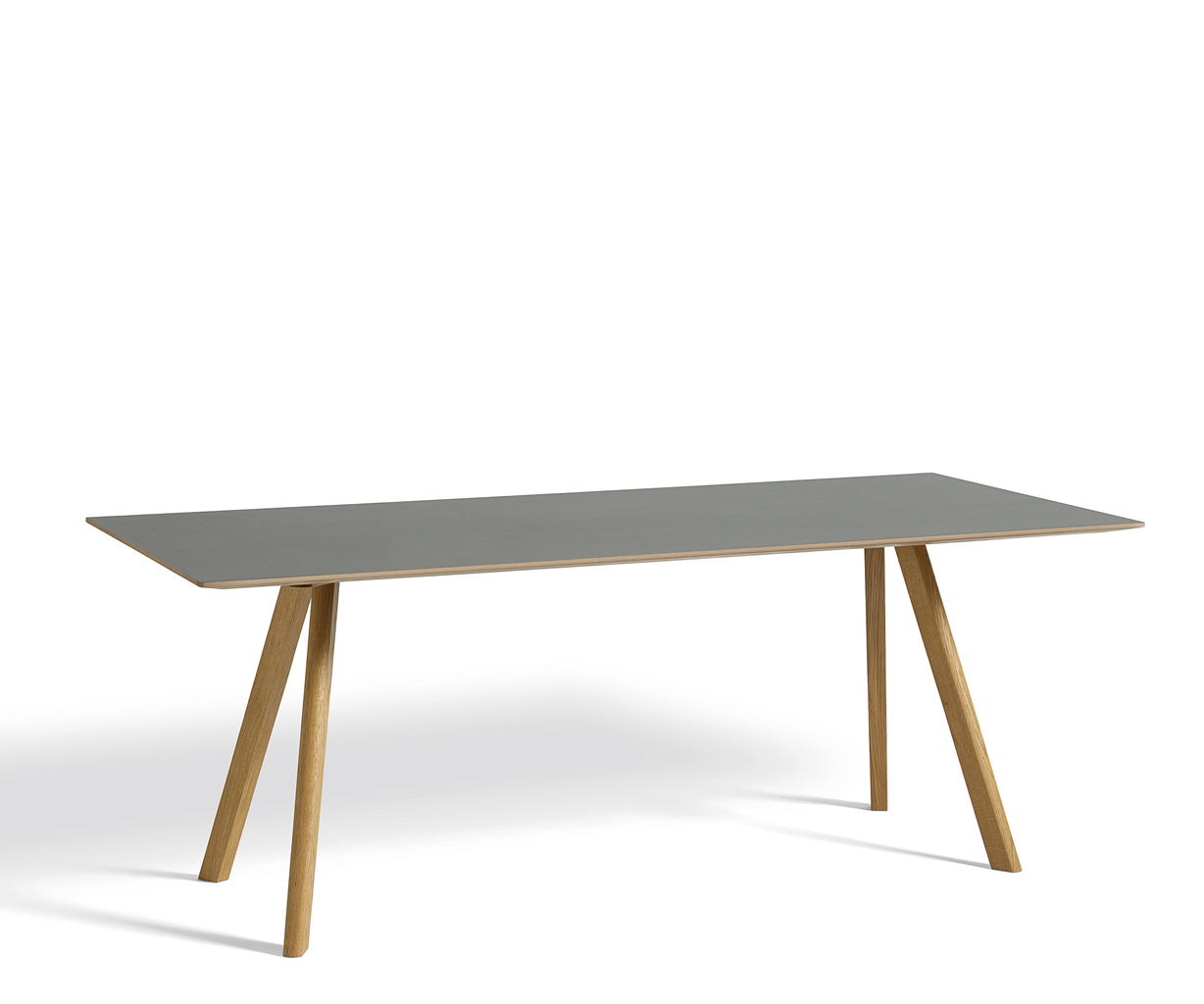 HAY CPH 30 Table - 200x90cm - Eg - Grå Linolium