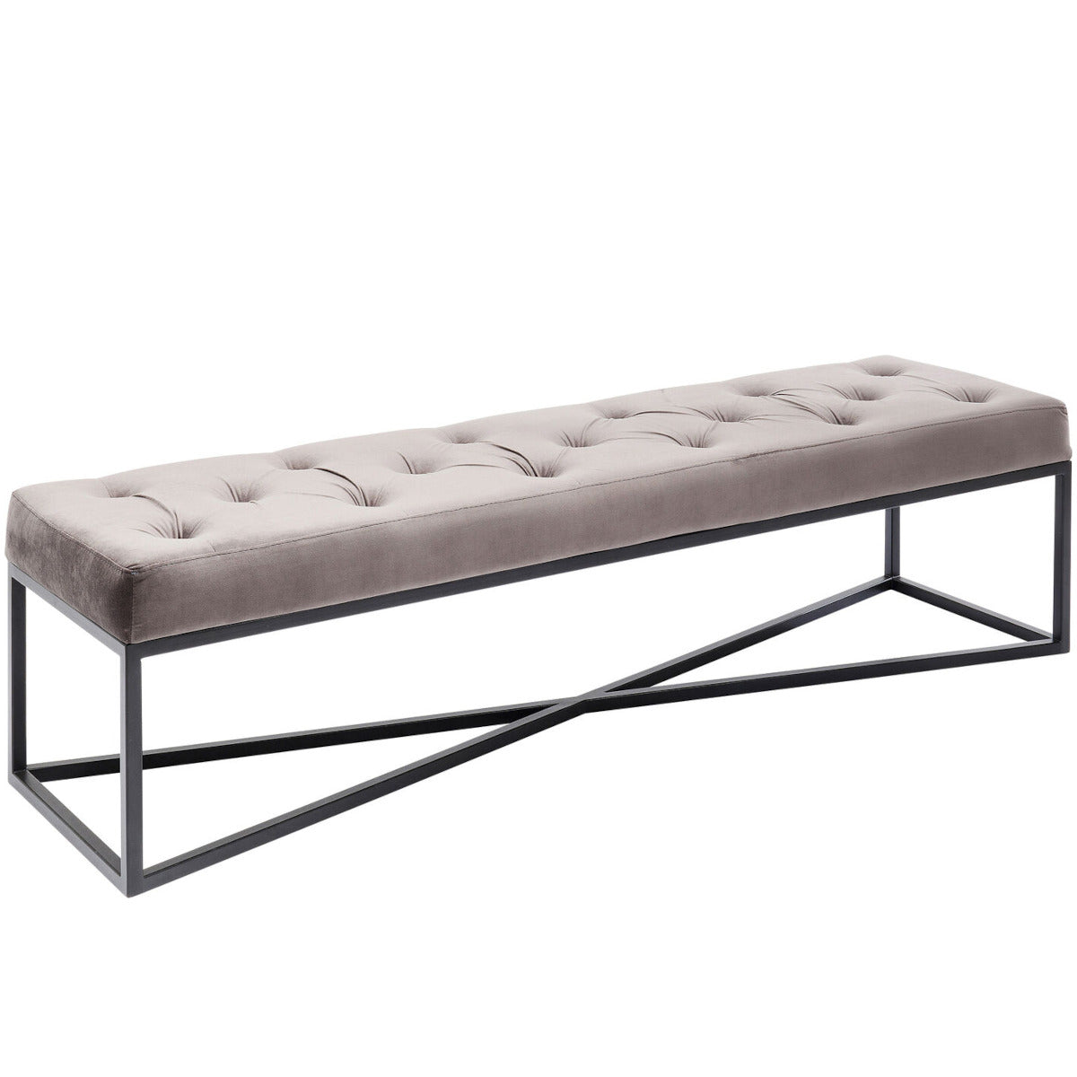 Kare Design Crossover bænk - grey/black - 150x40