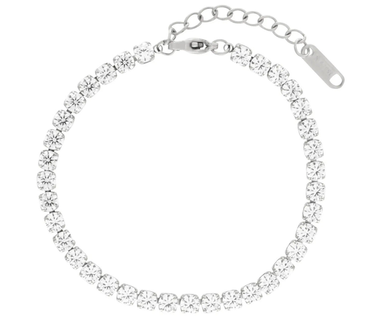 Dansk Copenhagen Joy tennisarmbånd - CZ silver / waterproff