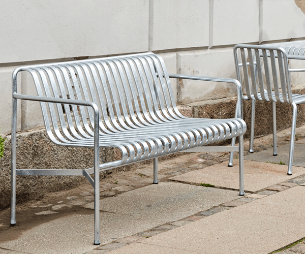 HAY Palissade Dining Bench - Galvaniseret