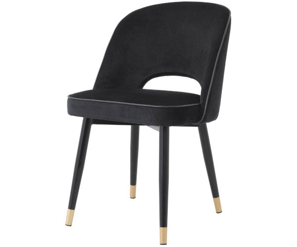 eichholtz cliff spisestol med sort velour