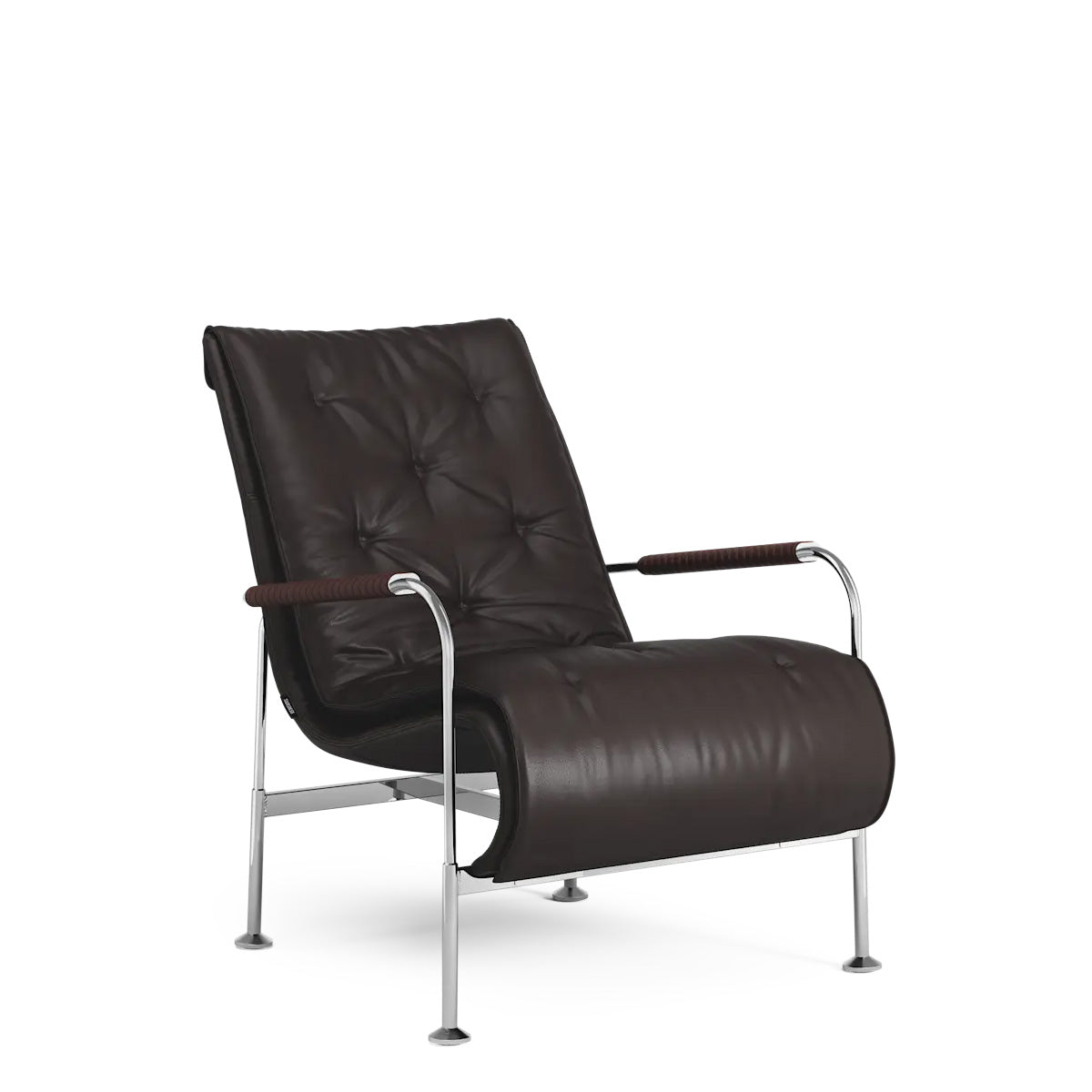 Swedese Serpentine Easy Chair - Steel Chrome - Elmosoft 93068