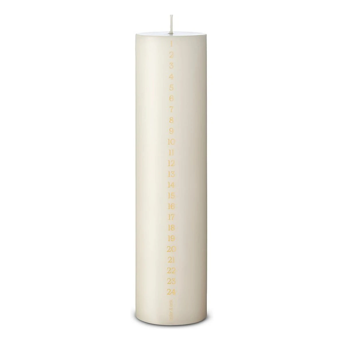 ester og erik kalenderlys - 25x6 - ivory / gold
