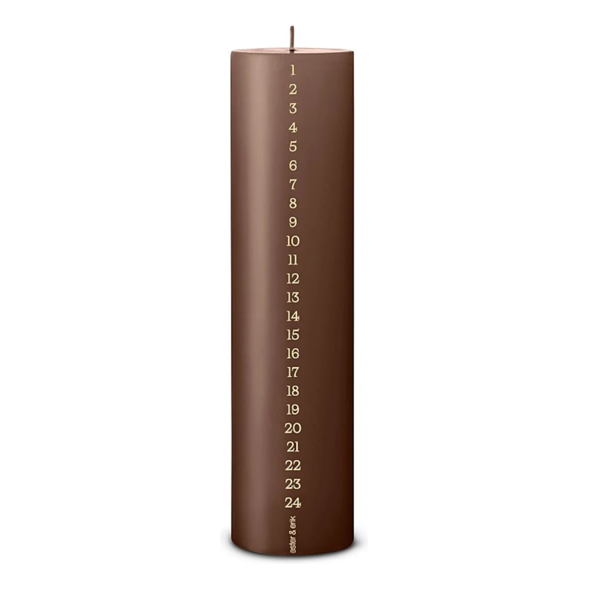 ester og erik kalenderlys - 25x6 - hazelnut / gold