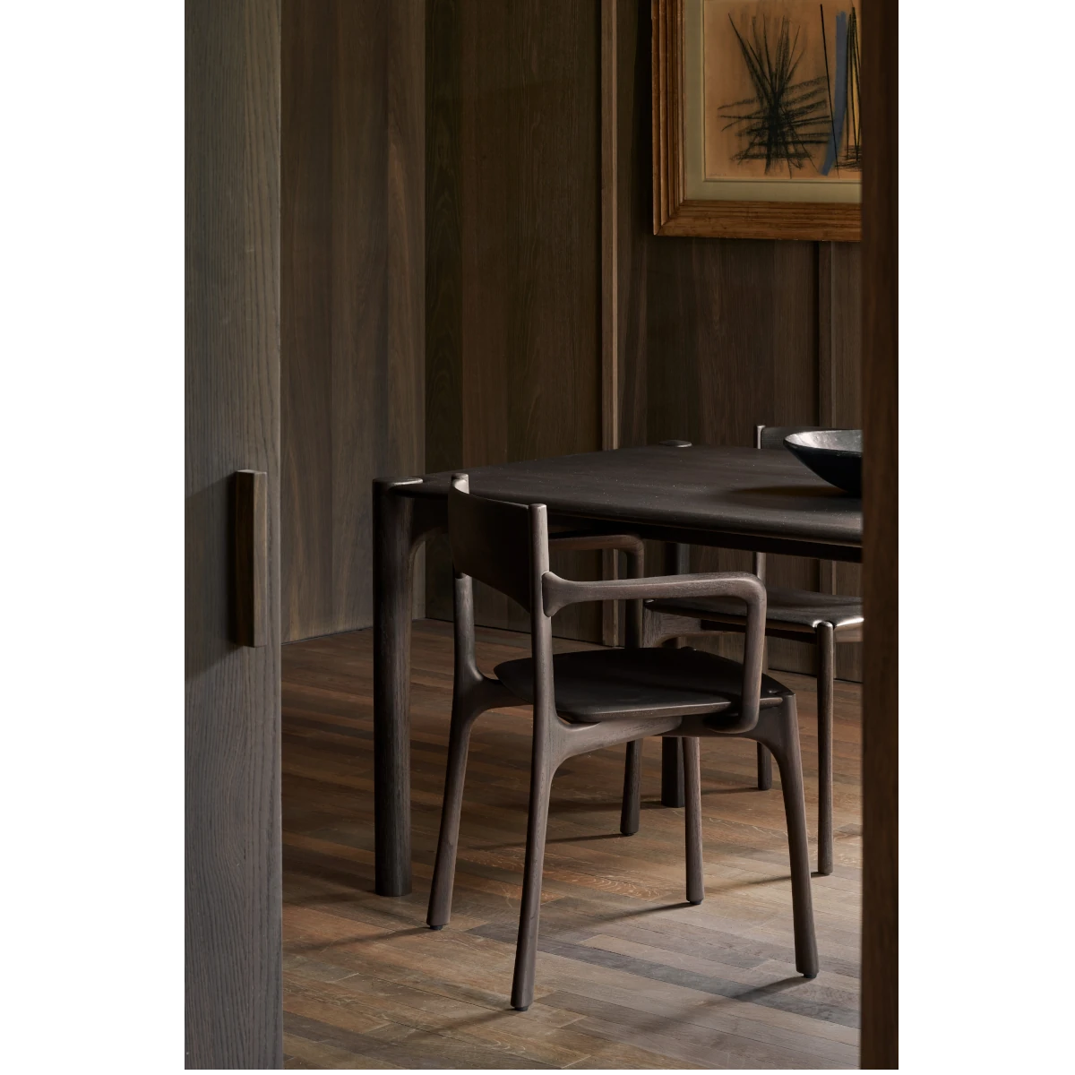 Ethnicraft PI Spisestol m. arm - Teak - Dark Brown
