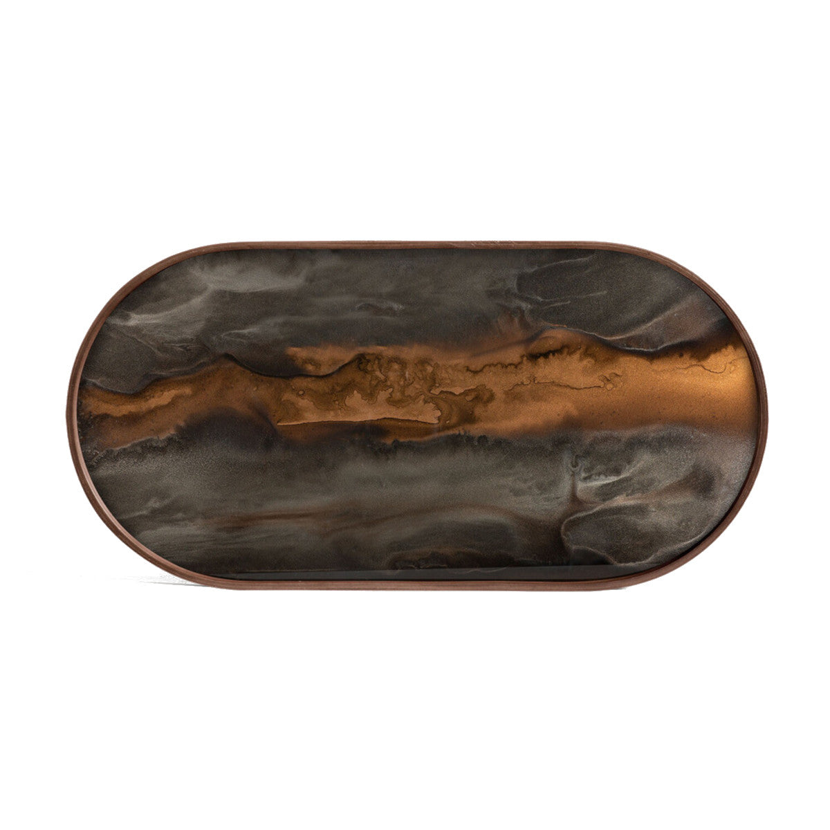 Ethnicraft Organic Glass Tray - Bronze - 71x36cm