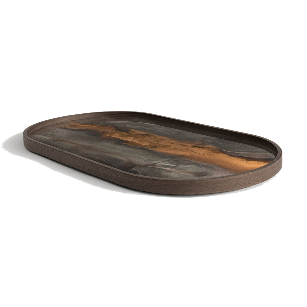 Ethnicraft Organic Glass Tray - Bronze - 71x36cm