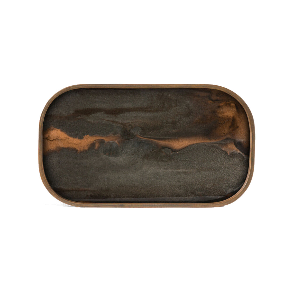 Ethnicraft Organic Glass Tray - Bronze - 42x24cm