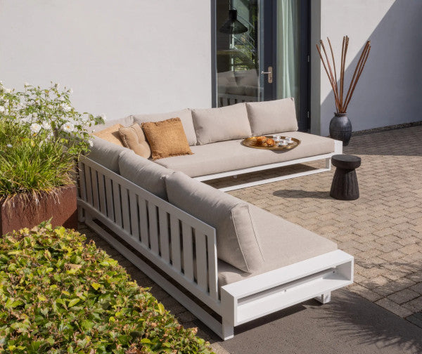 Exotan Flint Outdoor hjørnesofa - white / natural