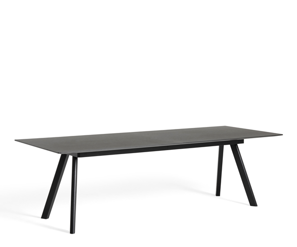 HAY CPH30 Udtræksbord - 250-450x90cm. - Sort Linolium