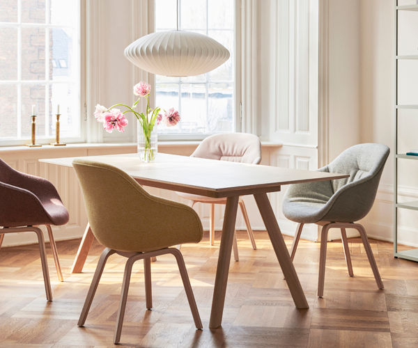 HAY CPH30 Udtræksbord - 250-450x90cm. - Eg Matlak - Linolium