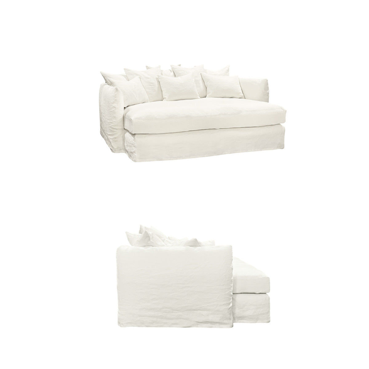 Home Spirit Figeac Sofa - 225cm - Newlin Blanc