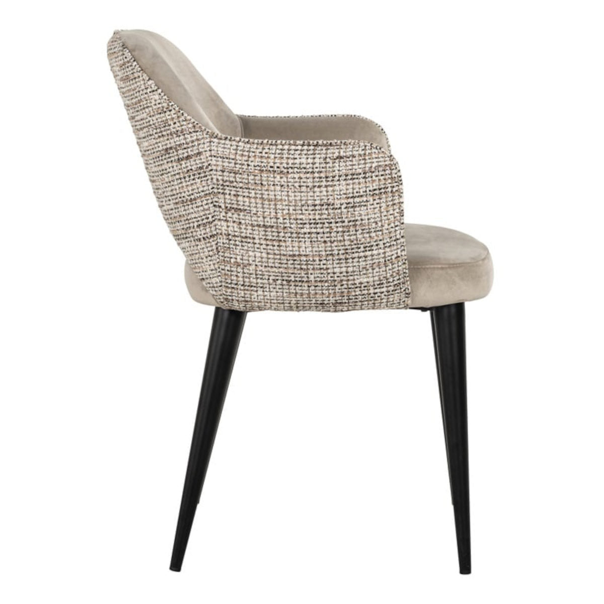 Richmond Interiors Giovanna spisestol - quartz khaki / trendy nature