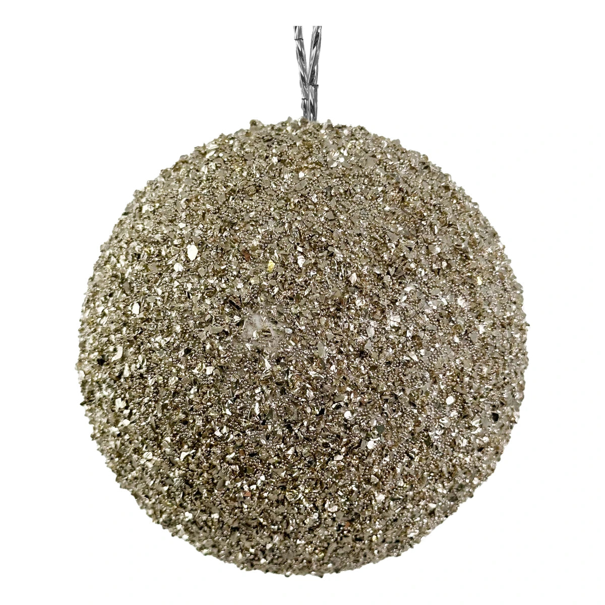 Shishi Glitter kugle - silver - 12
