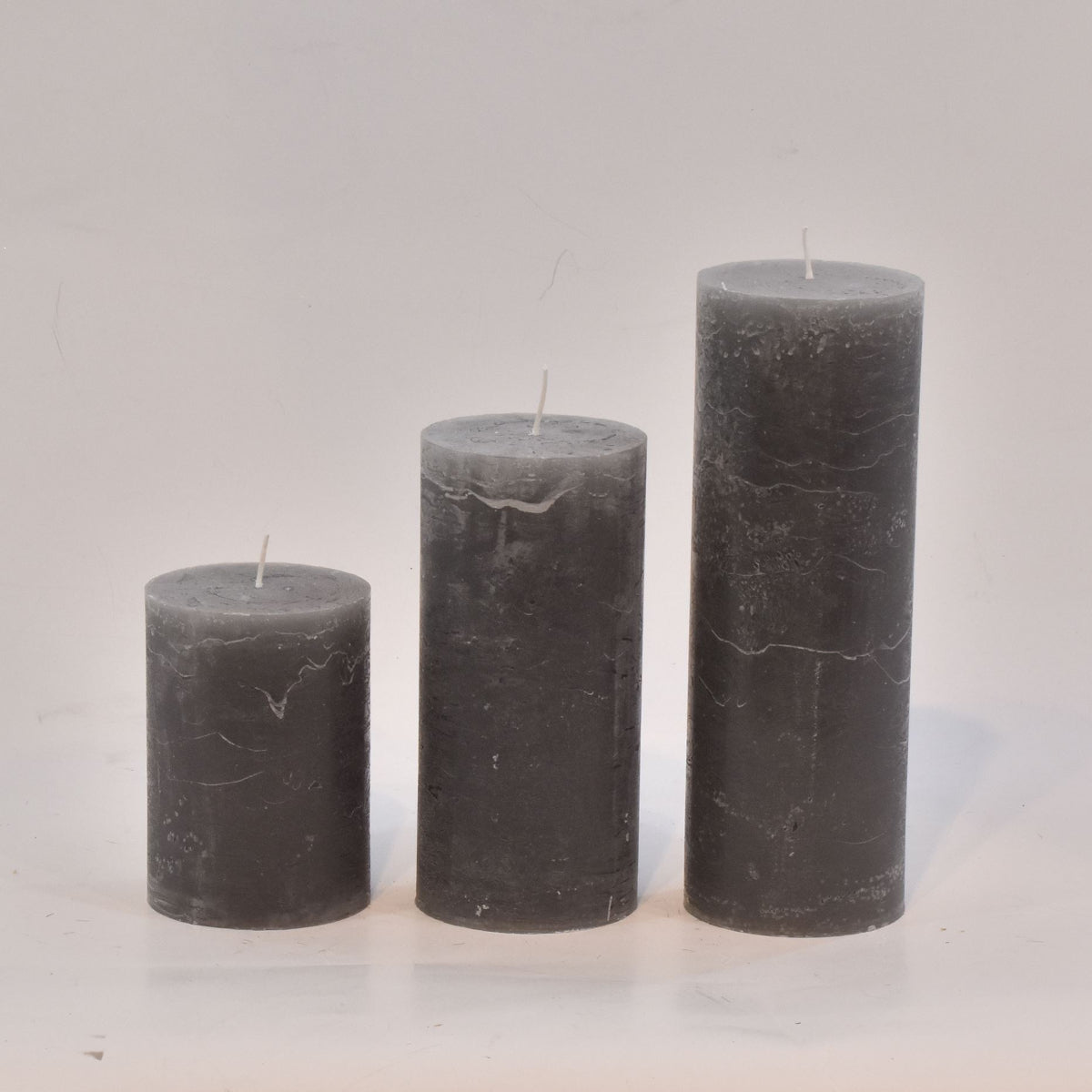 Rustic bloklys - 10x7 cm - grå