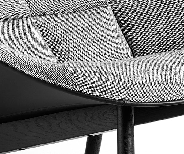 HAY Uchiwa Quilt Loungestol M. Skammel - Hallingdal 166/Sort Sierra Læder