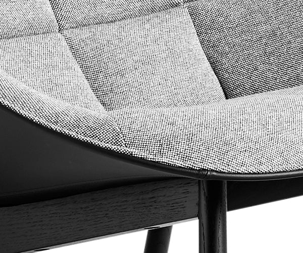 HAY Uchiwa Quilt Loungestol M. Skammel - Hallingdal 126/Sort Sierra Læder