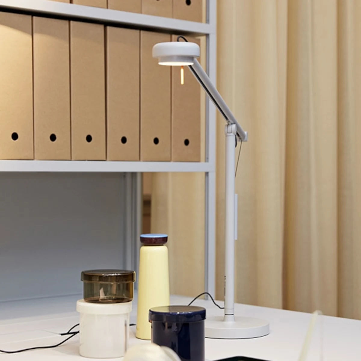 HAY Fifty-Fifty Desk Lamp - Ash grey