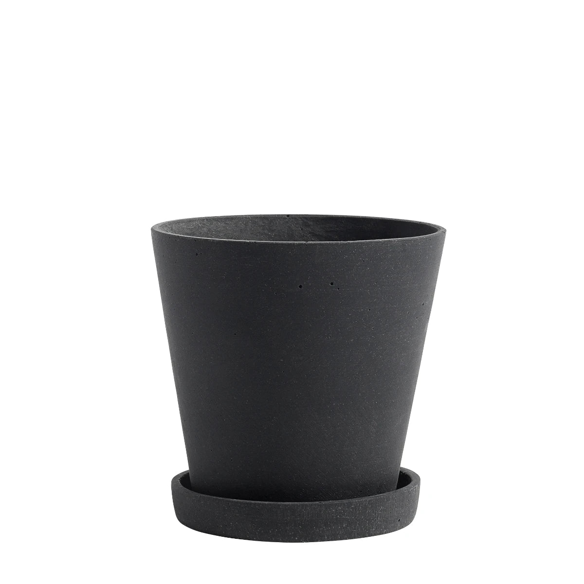 HAY Flowerpot with Saucer - Medium - Black