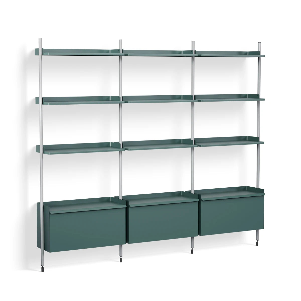 HAY Pier System - 133 3 Columns - Blue Steel - Clear Anodised