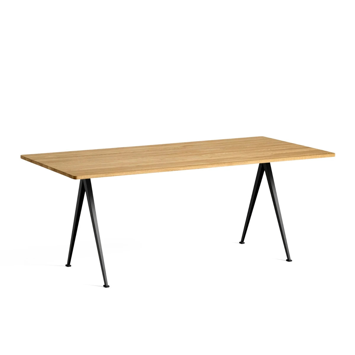 HAY Pyramid Table 02 - 190x85cm - Olieret Eg - Sort