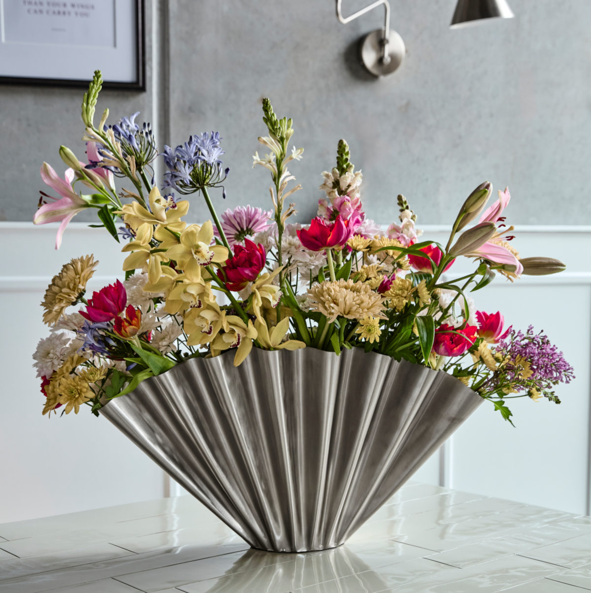 House Doctor Flood vase - 30x53,5 - børstet sølv