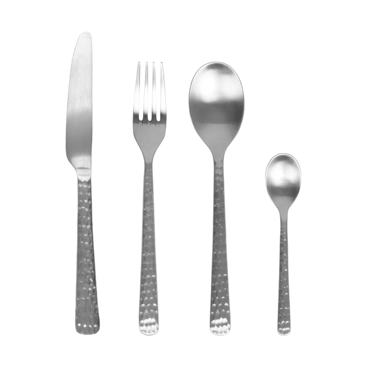 Broste Hune Hammered bestik - gaffel - brushed satin