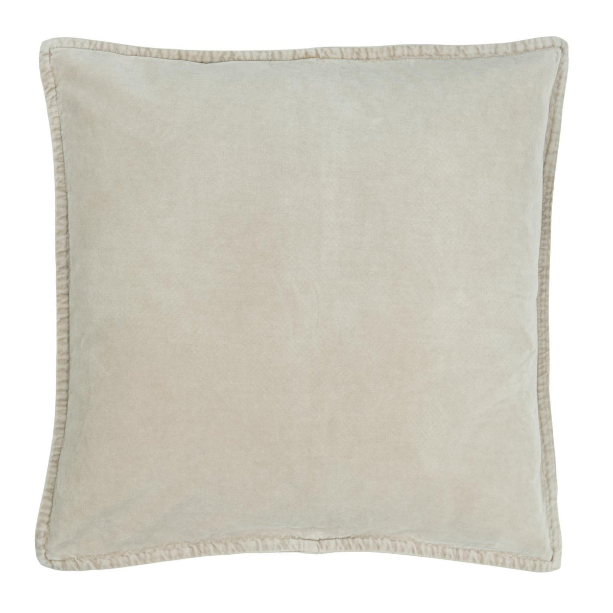 Ib Laursen Velour pude - fog - 50x50 - inkl fyld