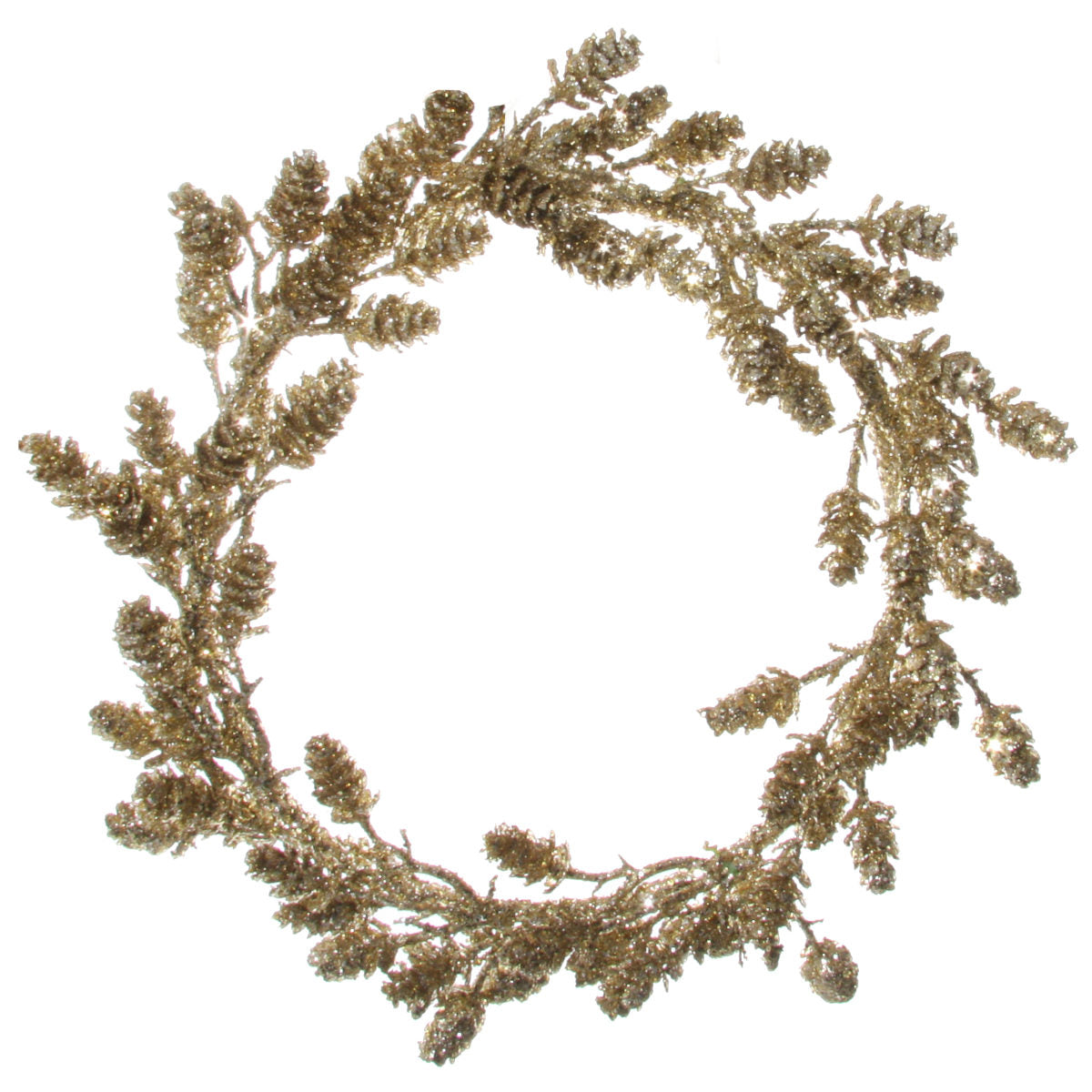 Shishi Glitter julekrans - gold - 28 cm