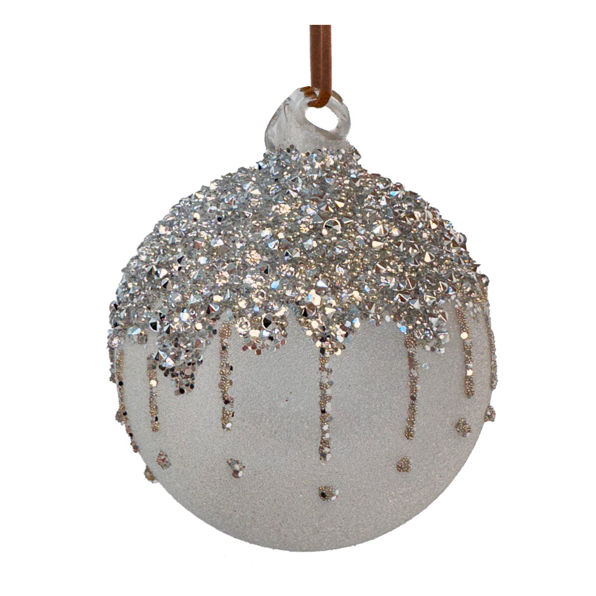 Shishi Dipping julekugle - silver - 8 cm