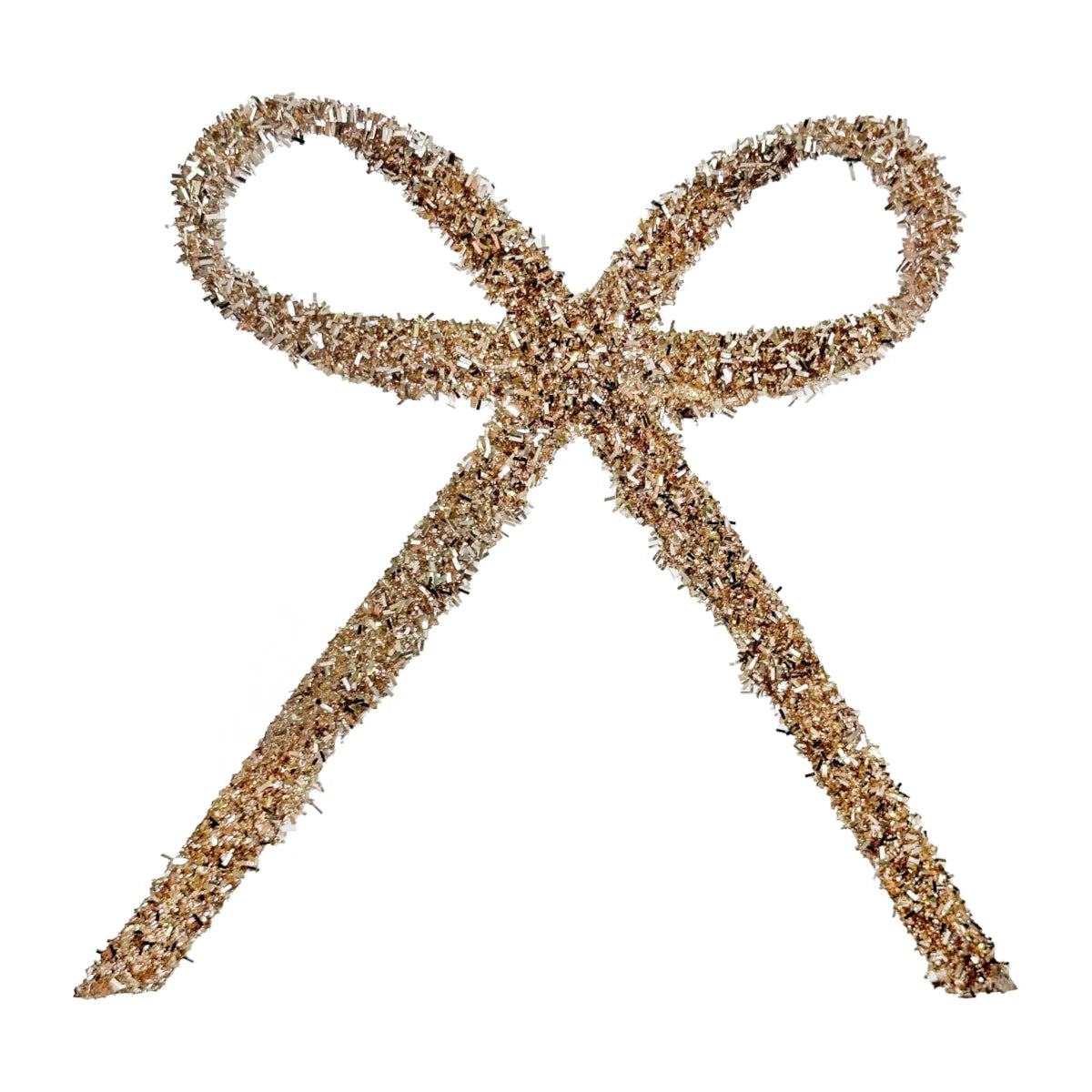 Shishi Glitter sløjfe m/clips - champagne - 25