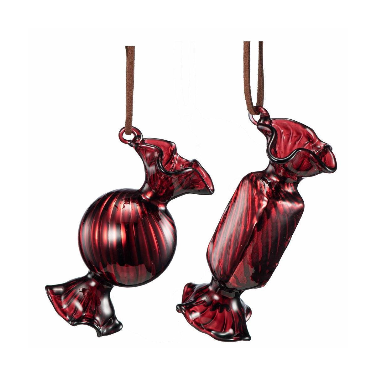 Edelweiss Candy ornament - 2 stk - bordeaux