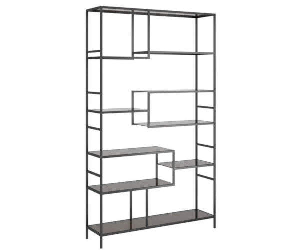 sort metal reol loft kare design glas reol 