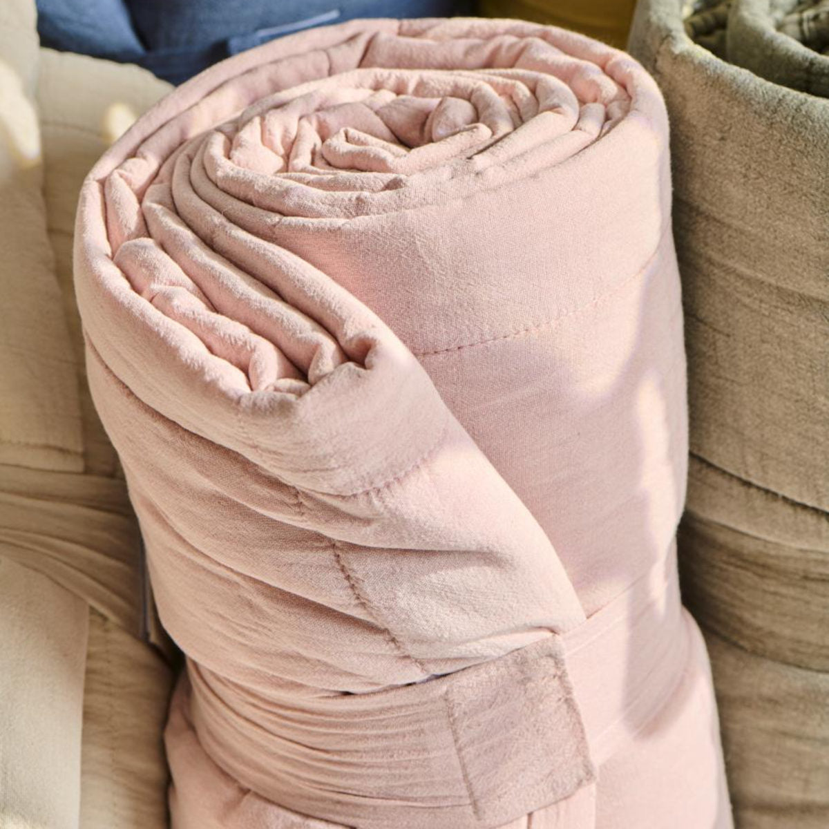 Ib Laursen Klassisk Quilt plaid - rosa - 180x130