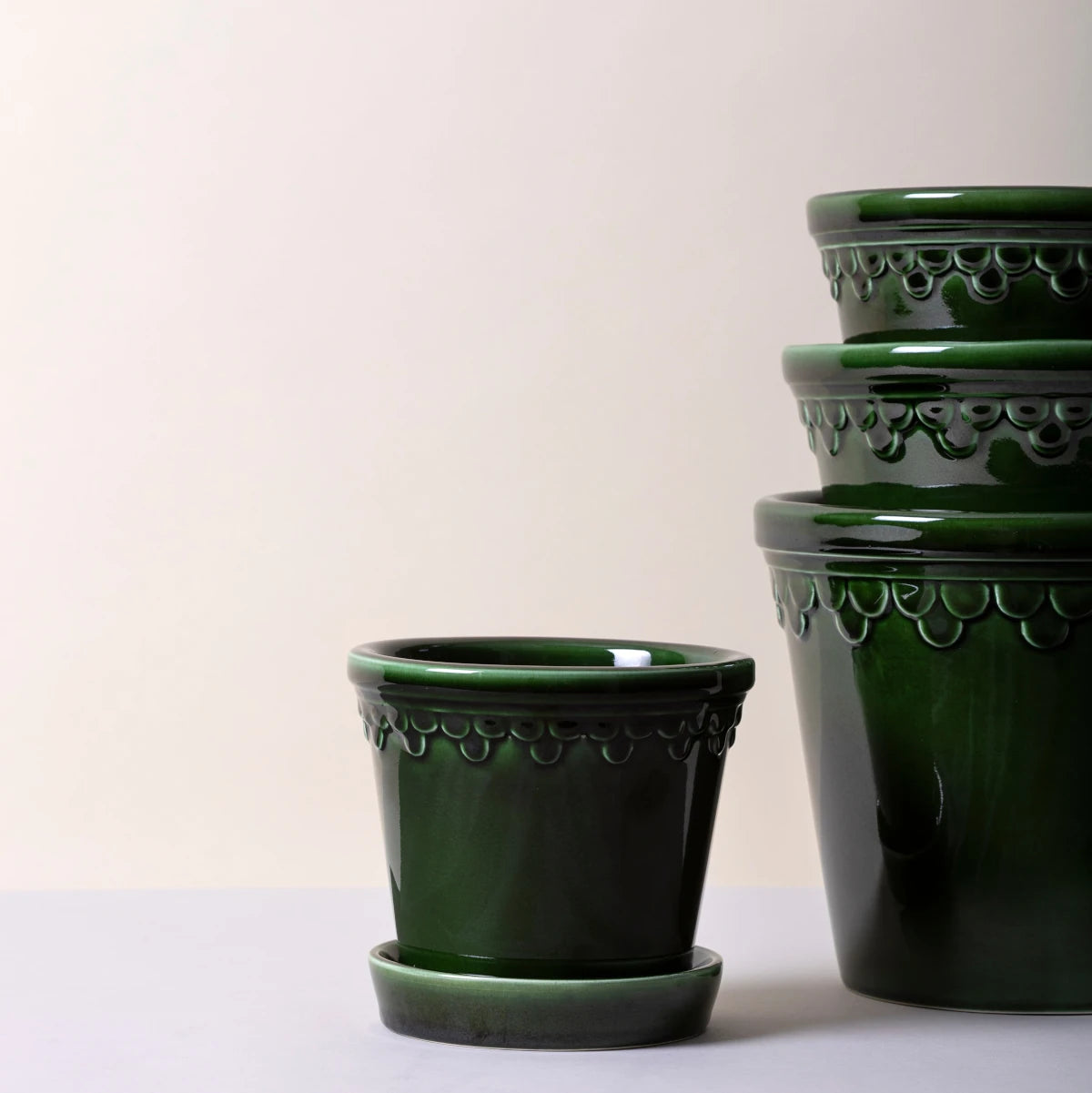 Bergs Potter Københavner krukke - 14x12 - emerald green