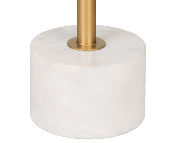 Lecco sidebord - marmor/messing - 51x52