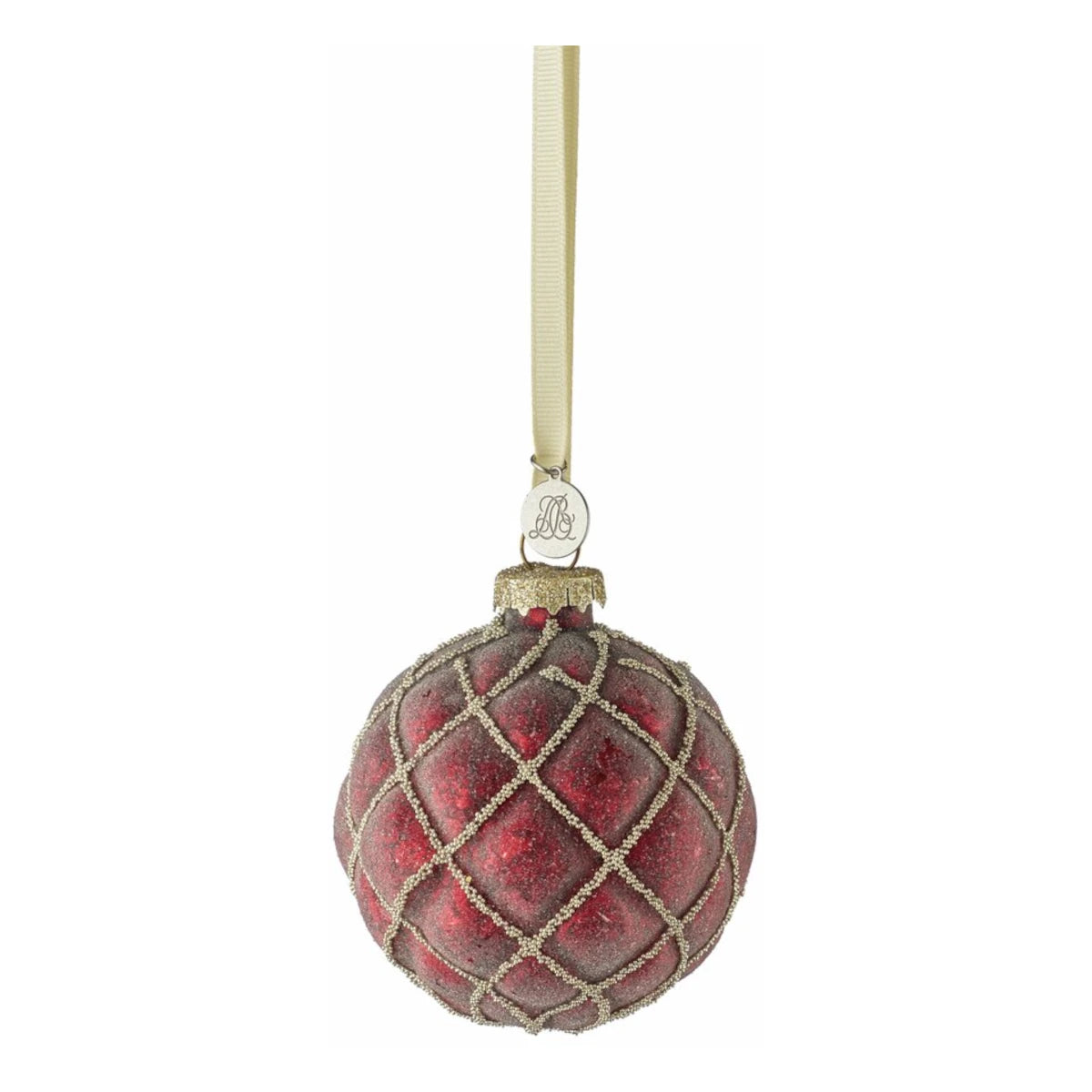 Lene Bjerre Norille kugle - dark red / harlequin - 8