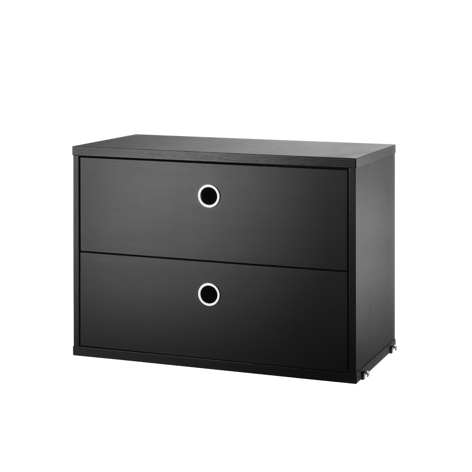 String Chest of Drawers 58x42x30 Black stained ash