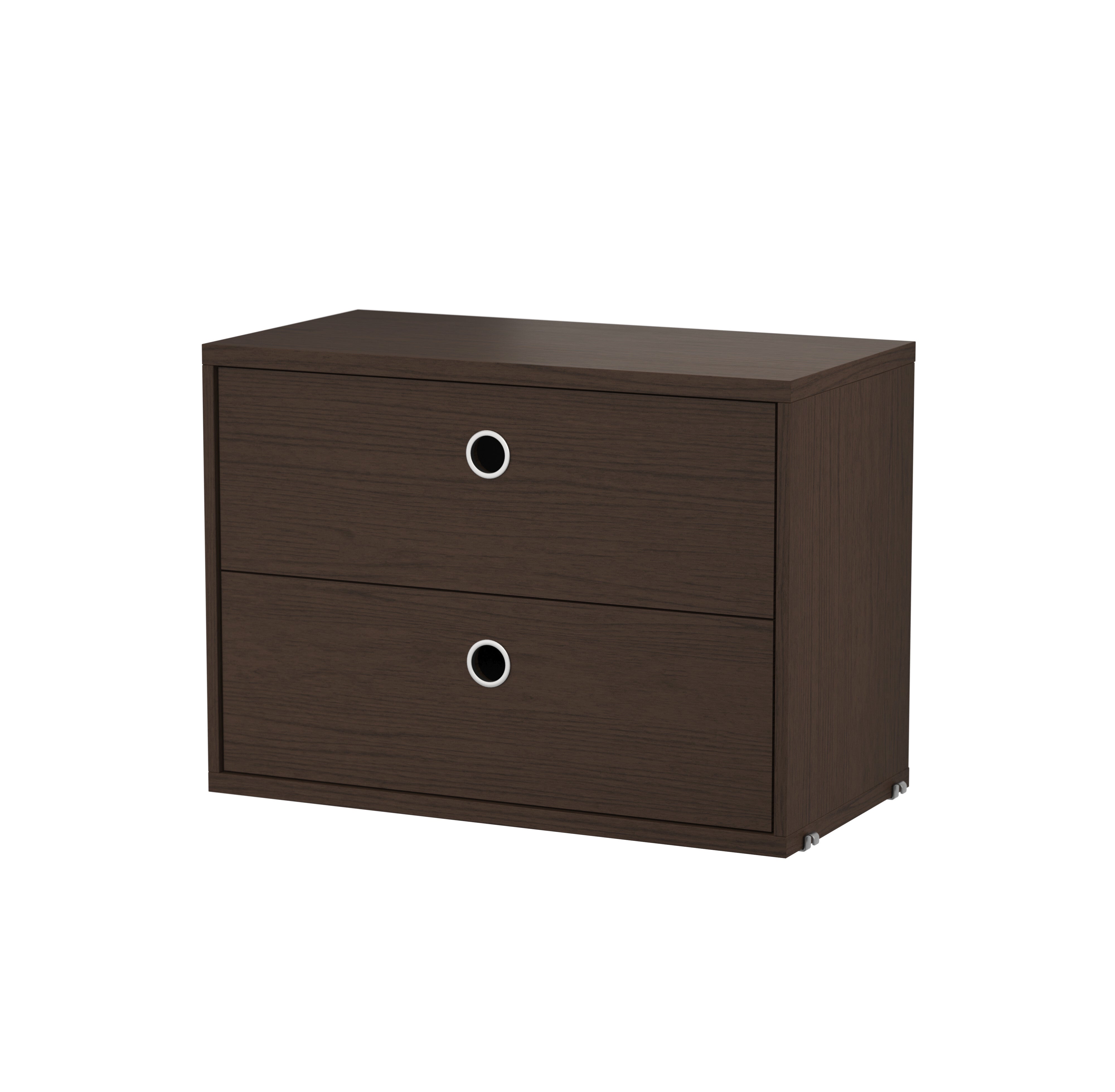 String Chest of Drawers w58 x d30 x h42 cm - Dark Oak