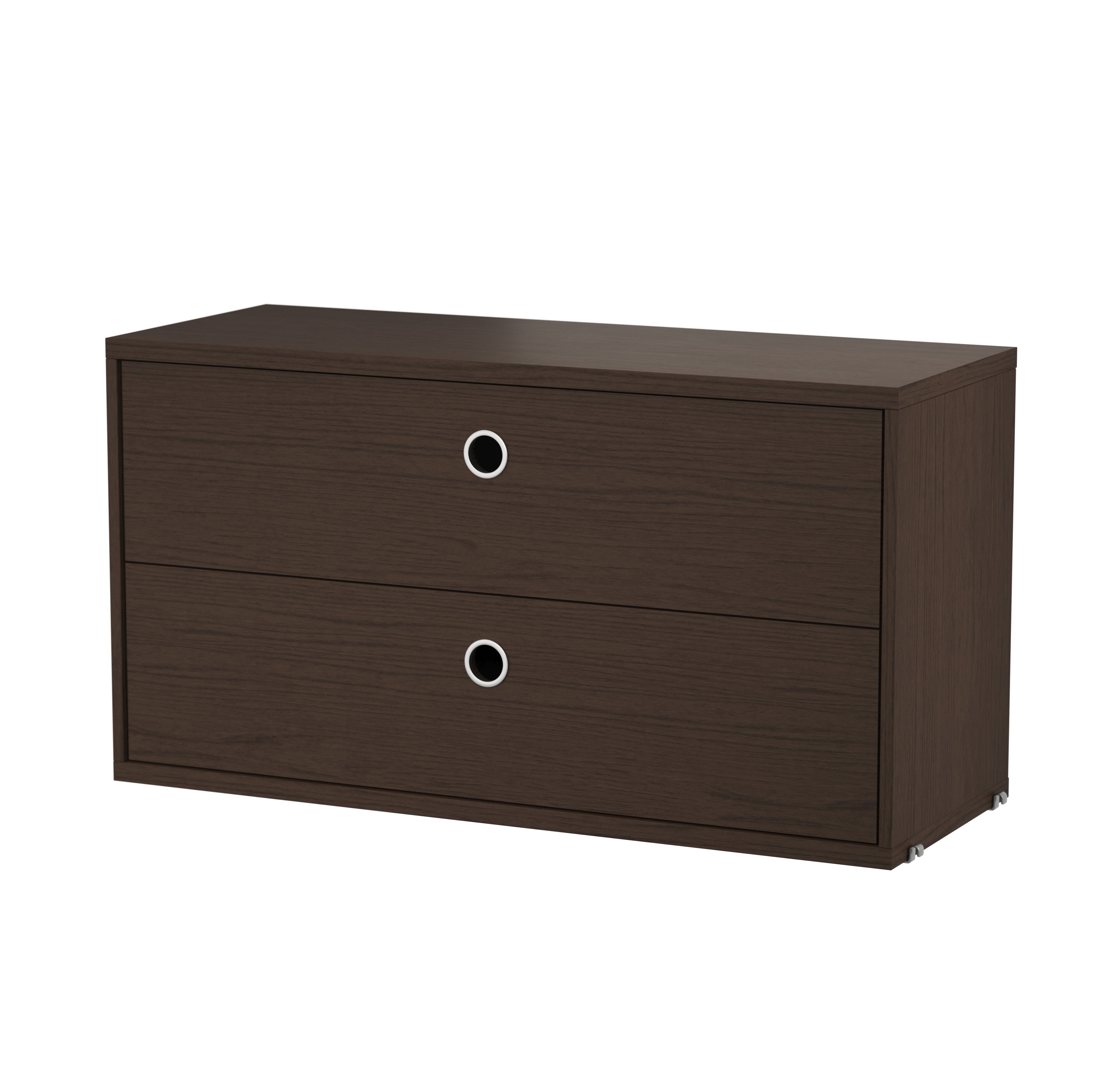 String Chest of Drawers w78 x d30 x h42 cm - Dark Oak