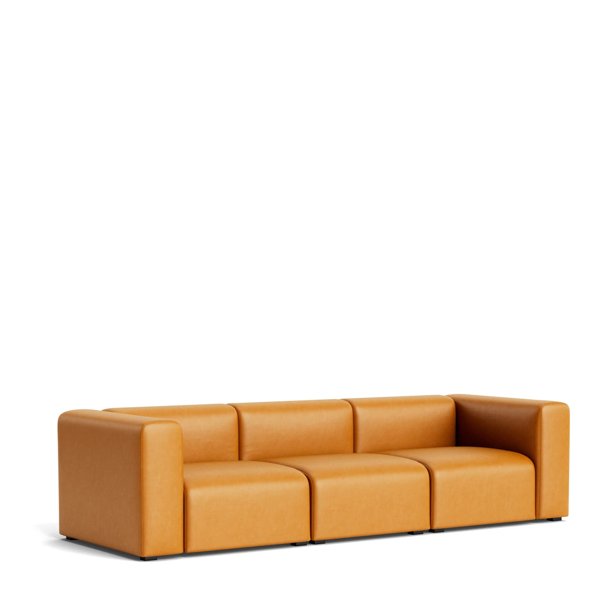 HAY Mags Sofa - Combination 1 - 3 Pers. - Cognac Sense Læder