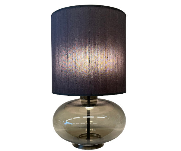 marla bordlampe glas silke skærm