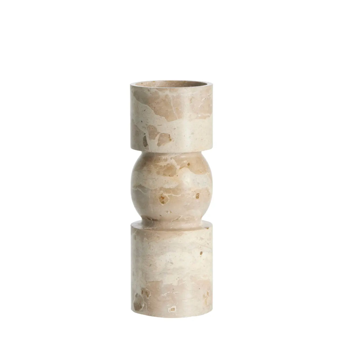 Lene Bjerre Ellia marmor lysestage - sand - 23 cm