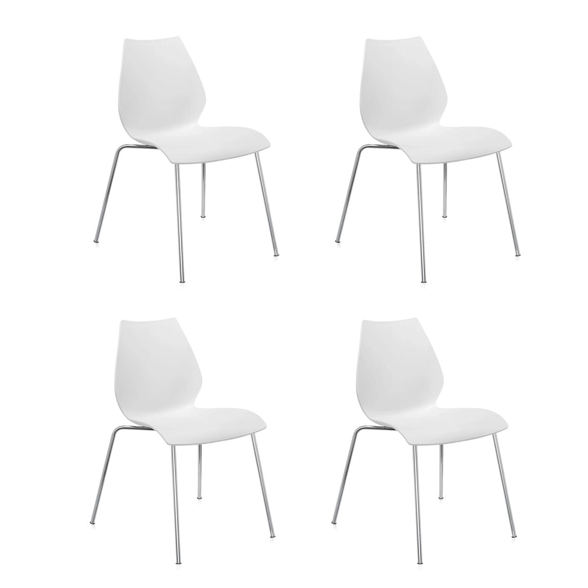 Kartell Maui Stol - Hvid - 4 stk. - DEMO.