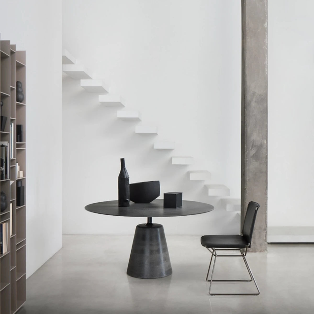 MDF Italia Rock Table anthracit beton Ø120